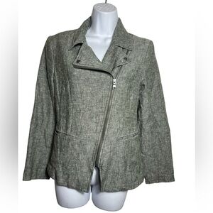 Banana‎ Republic blazer size 4 olive green linen/rayon blend blazer w/pockets 💚